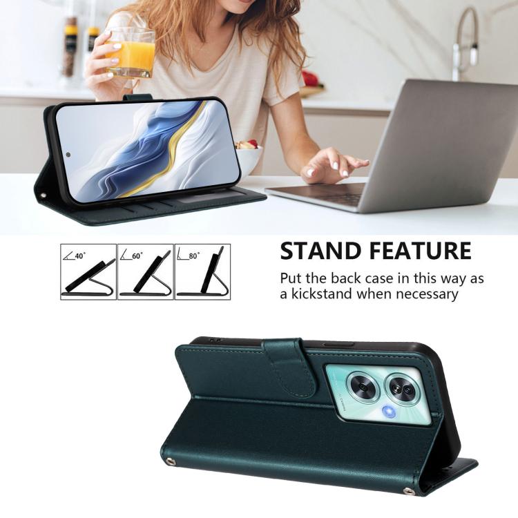 For OnePlus Nord N30 SE 5G Embossed Heart Cat Leather Phone Case with Hand Strap