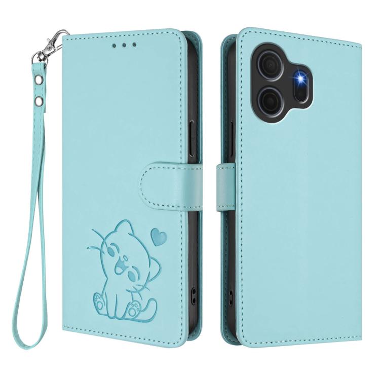 For TCL NxtPaper 70 Pro 5G Embossed Heart Cat Leather Phone Case with Hand Strap