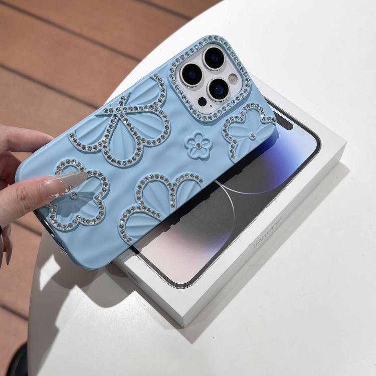 For iPhone 14 Flower Crystal Diamond TPU Phone Case