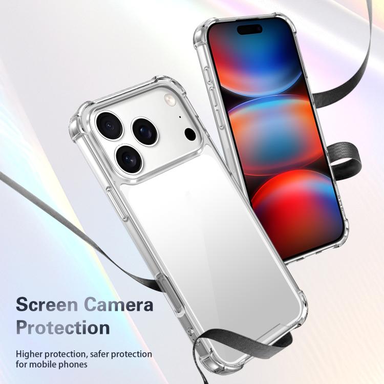 For iPhone 17 Pro Four-corner Shockproof Acrylic +TPU Phone Case - Transparent