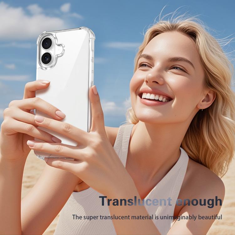 For iPhone 17 Four-corner Shockproof Acrylic +TPU Phone Case - Transparent