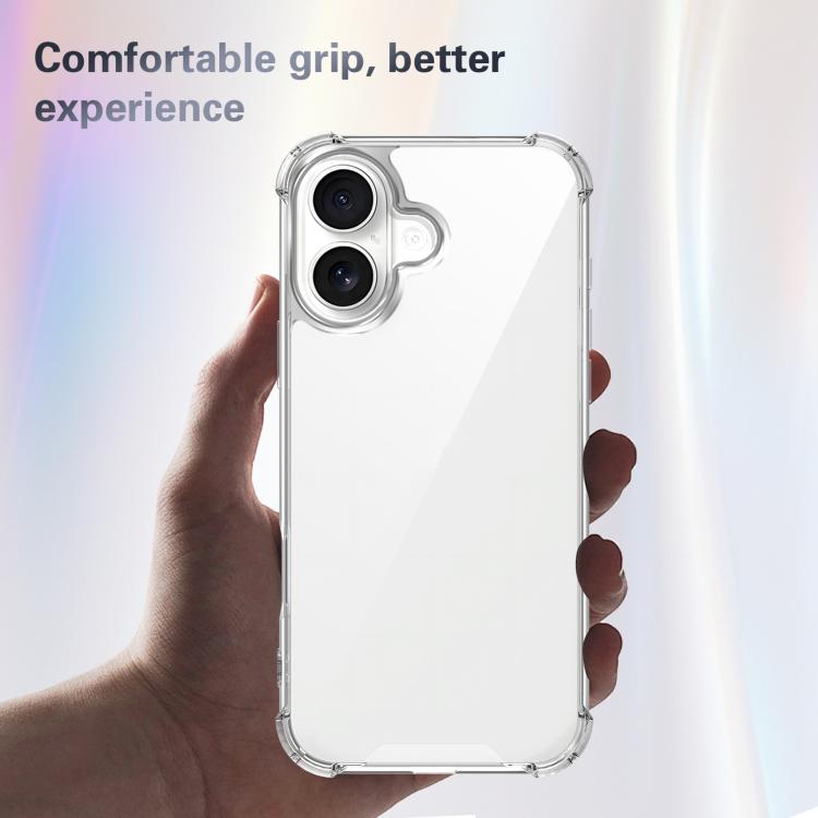 For iPhone 17 Four-corner Shockproof Acrylic +TPU Phone Case - Transparent