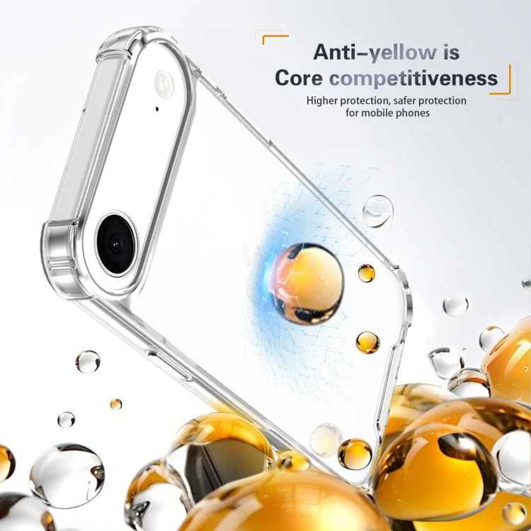 For iPhone Air Four-corner Shockproof Acrylic +TPU Phone Case - Transparent