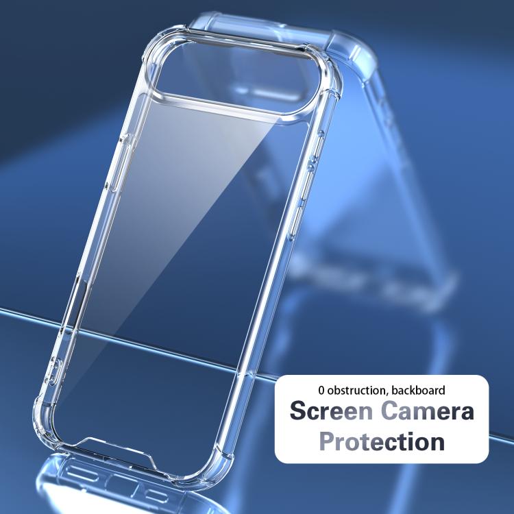 For iPhone Air Four-corner Shockproof Acrylic +TPU Phone Case - Transparent