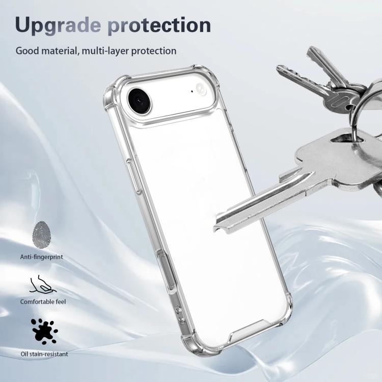 For iPhone Air Four-corner Shockproof Acrylic +TPU Phone Case - Transparent