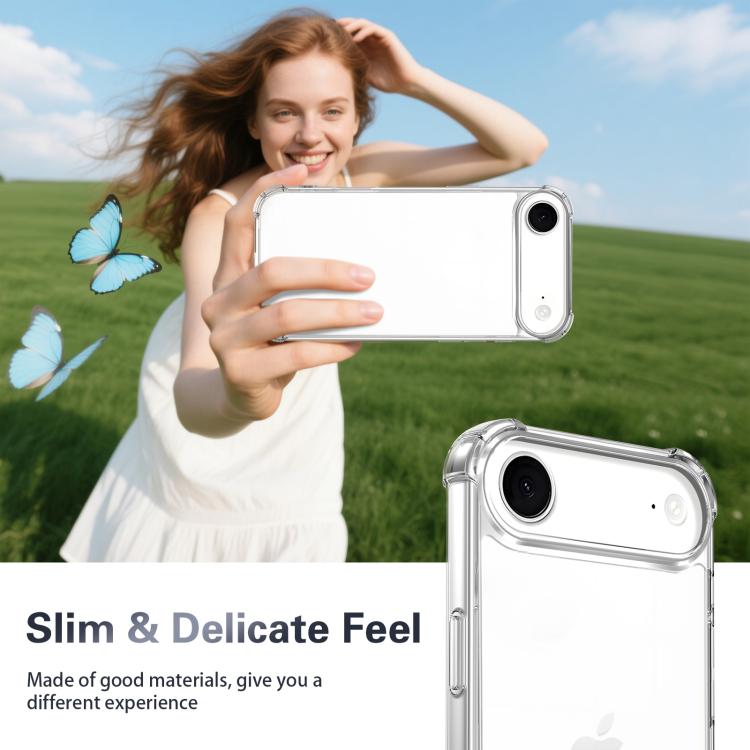 For iPhone Air Four-corner Shockproof Acrylic +TPU Phone Case - Transparent