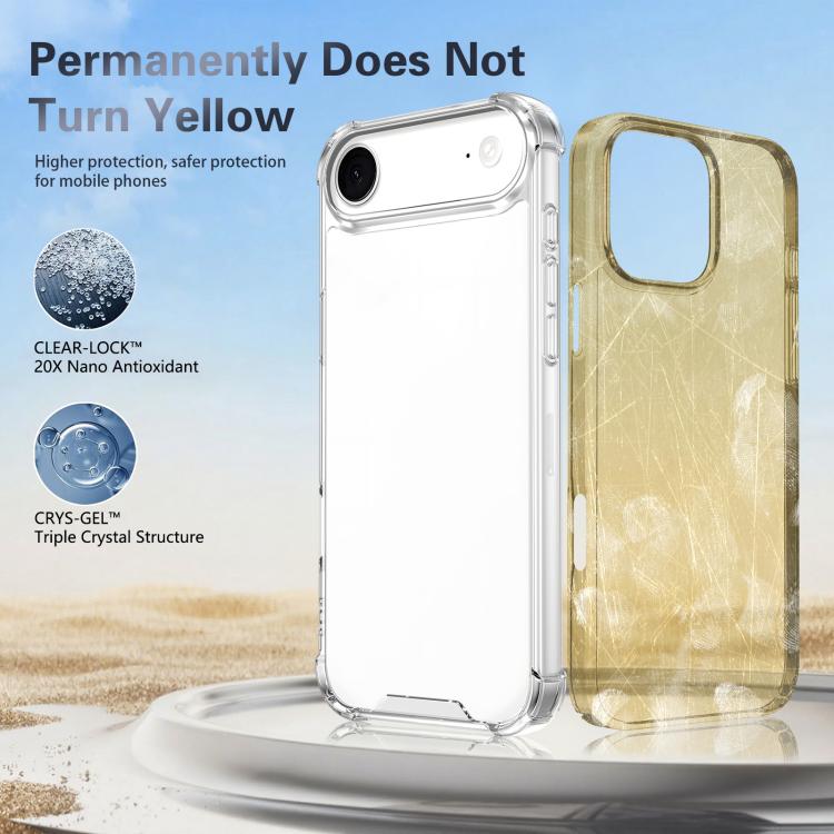 For iPhone Air Four-corner Shockproof Acrylic +TPU Phone Case - Transparent