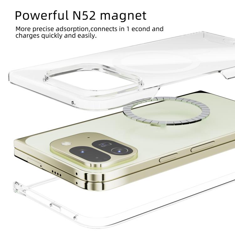 For Google Pixel 10 Pro Fold ABEEL Transparent MagSafe Magnetic Scratch-resistant PC Phone Case