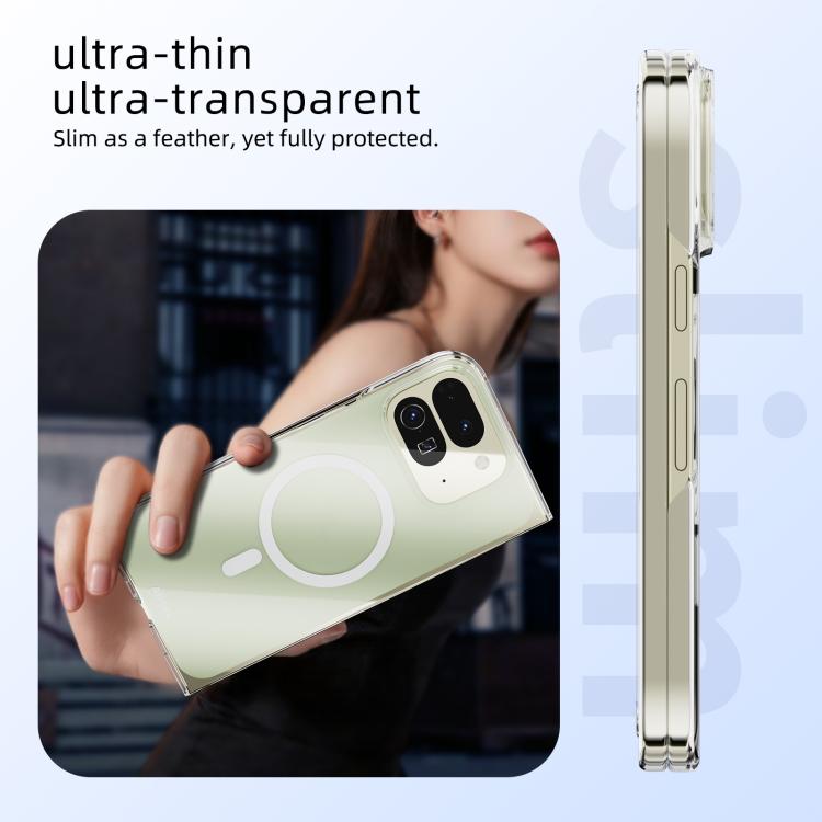 For Google Pixel 10 Pro Fold ABEEL Transparent MagSafe Magnetic Scratch-resistant PC Phone Case