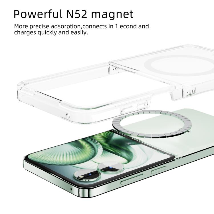 For Xiaomi Mix Flip 2 ABEEL Transparent MagSafe Magnetic Scratch-resistant PC Phone Case