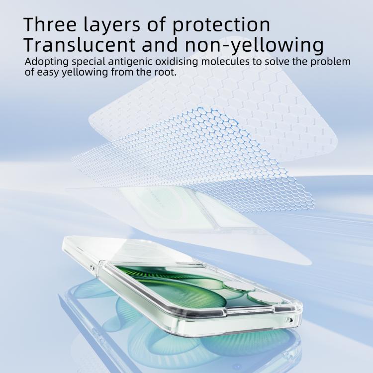 For Xiaomi Mix Flip 2 ABEEL Transparent MagSafe Magnetic Scratch-resistant PC Phone Case