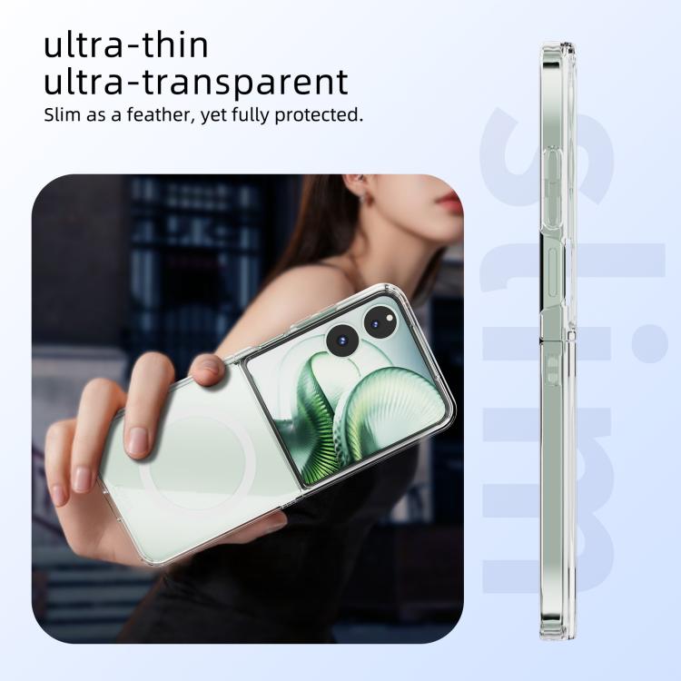 For Xiaomi Mix Flip 2 ABEEL Transparent MagSafe Magnetic Scratch-resistant PC Phone Case