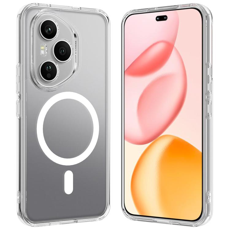 For Honor 400 Pro Global 160.8mm MagSafe Clear Acrylic PC Hybrid TPU Phone Case - Transparent