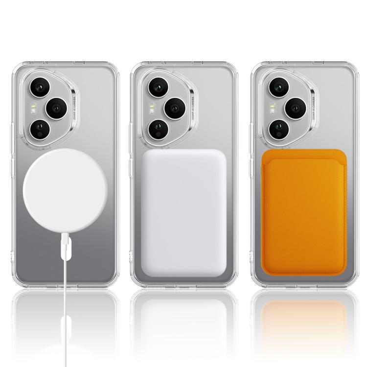 For Honor 400 Pro Global 160.8mm MagSafe Clear Acrylic PC Hybrid TPU Phone Case - Transparent