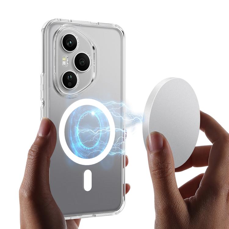 For Honor 400 Pro Global 160.8mm MagSafe Clear Acrylic PC Hybrid TPU Phone Case - Transparent