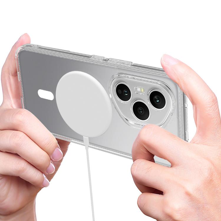For Honor 400 Pro Global 160.8mm MagSafe Clear Acrylic PC Hybrid TPU Phone Case - Transparent