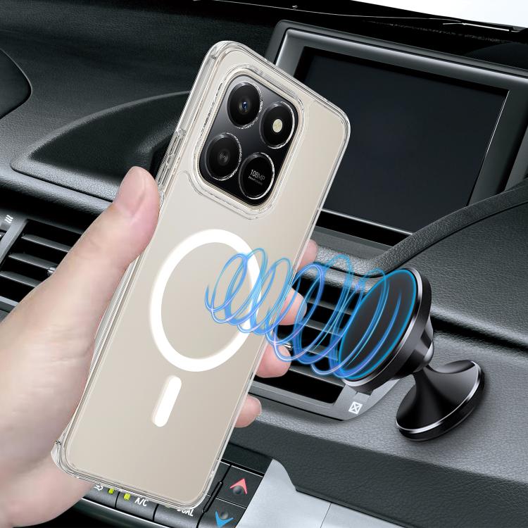 For Honor 400 Smart / X7d 4G / 5G MagSafe Clear Acrylic PC Hybrid TPU Phone Case - Transparent