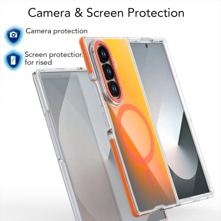 For Samsung Galaxy Z Fold7 Dual-Color Gradient Discolor MagSafe Phone Case