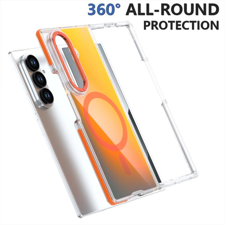 For Samsung Galaxy Z Fold7 Dual-Color Gradient Discolor MagSafe Phone Case