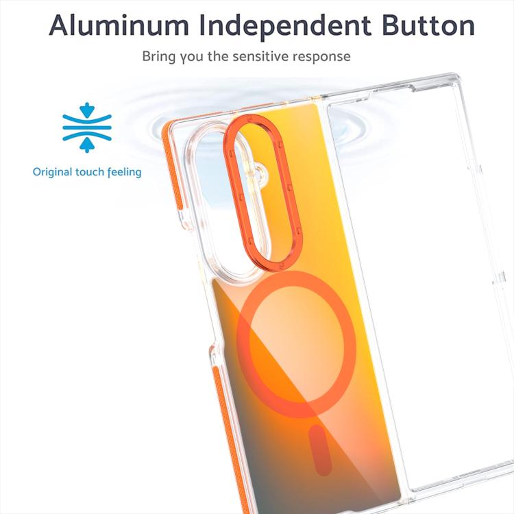 For Samsung Galaxy Z Fold7 Dual-Color Gradient Discolor MagSafe Phone Case
