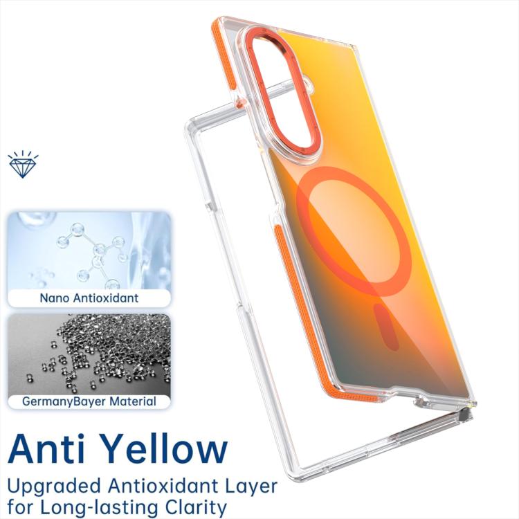 For Samsung Galaxy Z Fold7 Dual-Color Gradient Discolor MagSafe Phone Case