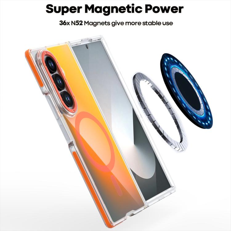 For Samsung Galaxy Z Fold7 Dual-Color Gradient Discolor MagSafe Phone Case