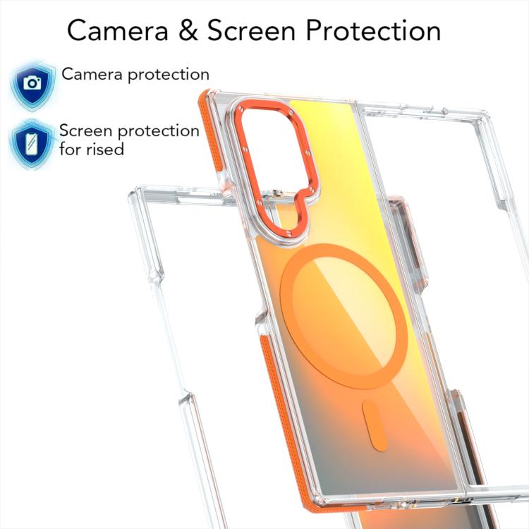 For Samsung Galaxy Z Fold6 Dual-Color Gradient Discolor MagSafe Phone Case