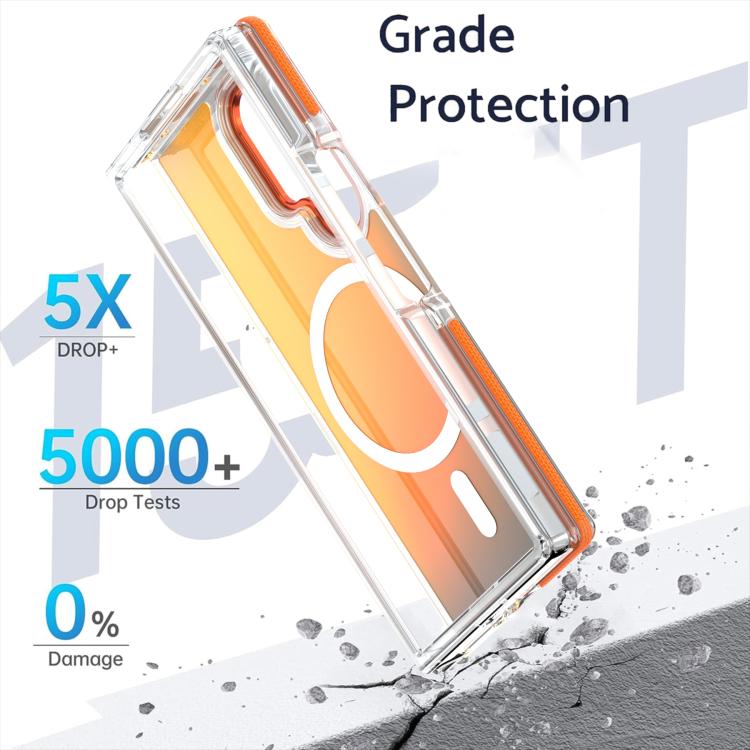 For Samsung Galaxy Z Fold6 Dual-Color Gradient Discolor MagSafe Phone Case