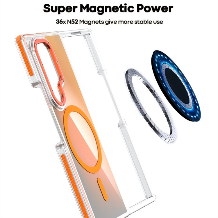 For Samsung Galaxy Z Fold6 Dual-Color Gradient Discolor MagSafe Phone Case