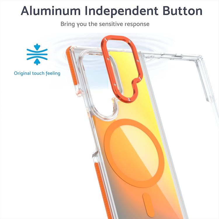 For Samsung Galaxy Z Fold6 Dual-Color Gradient Discolor MagSafe Phone Case