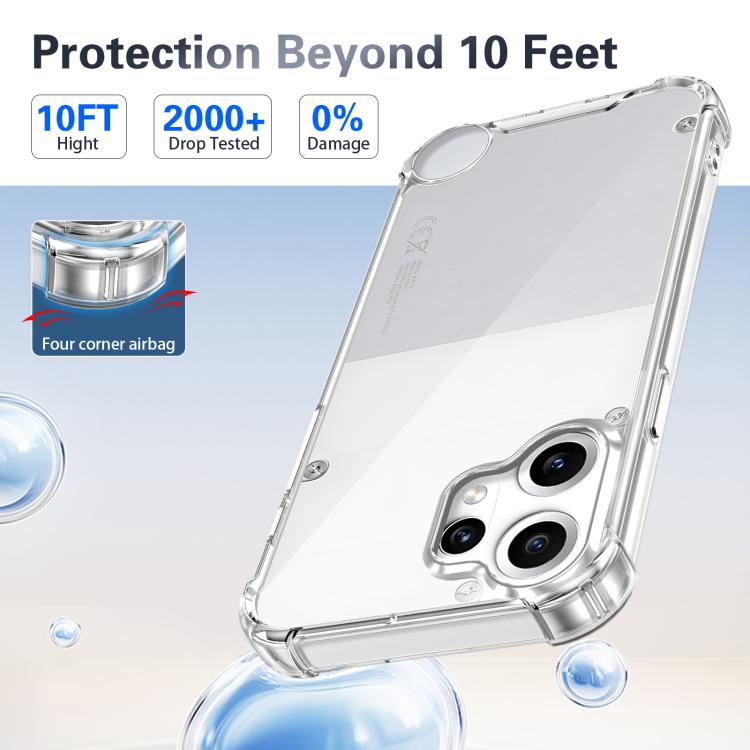 For Nothing CMF Phone 2 Pro Four-corner Shockproof Acrylic +TPU Phone Case - Transparent