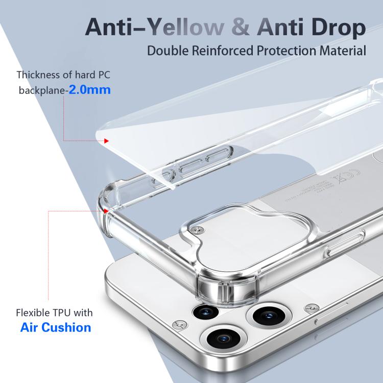 For Nothing CMF Phone 2 Pro Four-corner Shockproof Acrylic +TPU Phone Case - Transparent