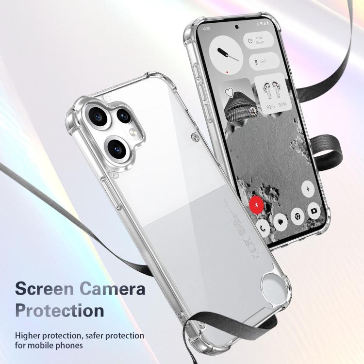 For Nothing CMF Phone 2 Pro Four-corner Shockproof Acrylic +TPU Phone Case - Transparent