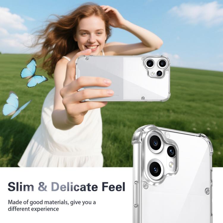 For Nothing CMF Phone 2 Pro Four-corner Shockproof Acrylic +TPU Phone Case - Transparent