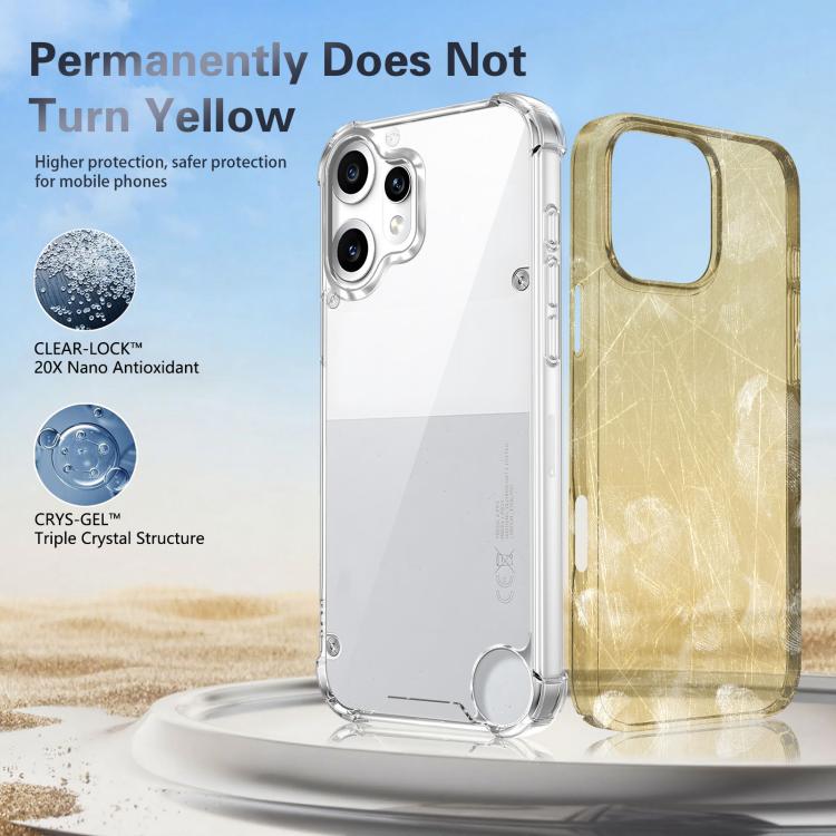 For Nothing CMF Phone 2 Pro Four-corner Shockproof Acrylic +TPU Phone Case - Transparent