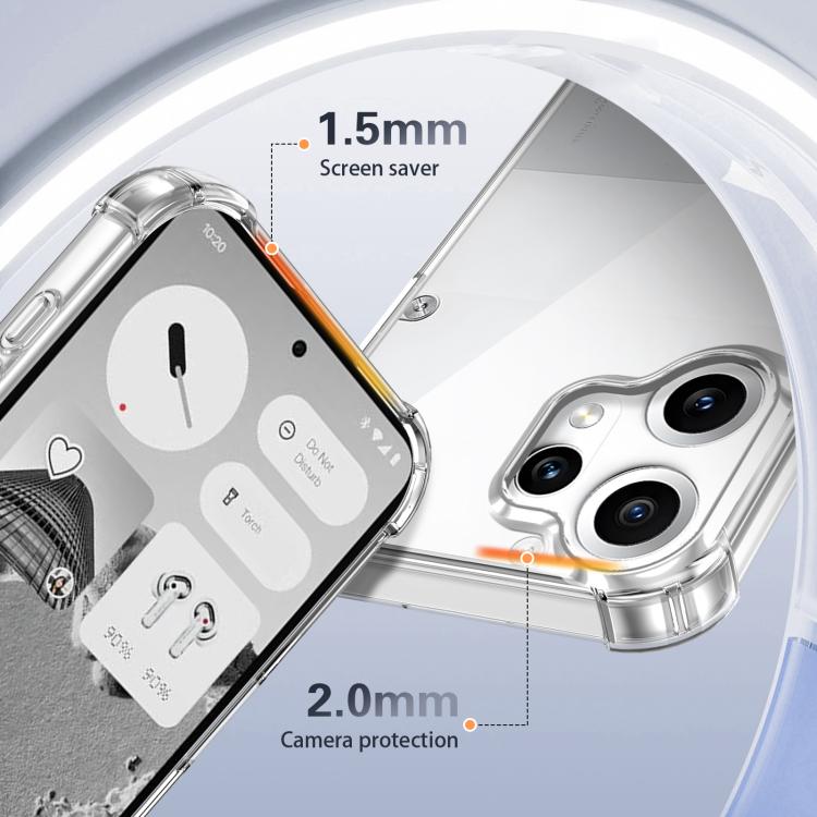 For Nothing CMF Phone 2 Pro Four-corner Shockproof Acrylic +TPU Phone Case - Transparent