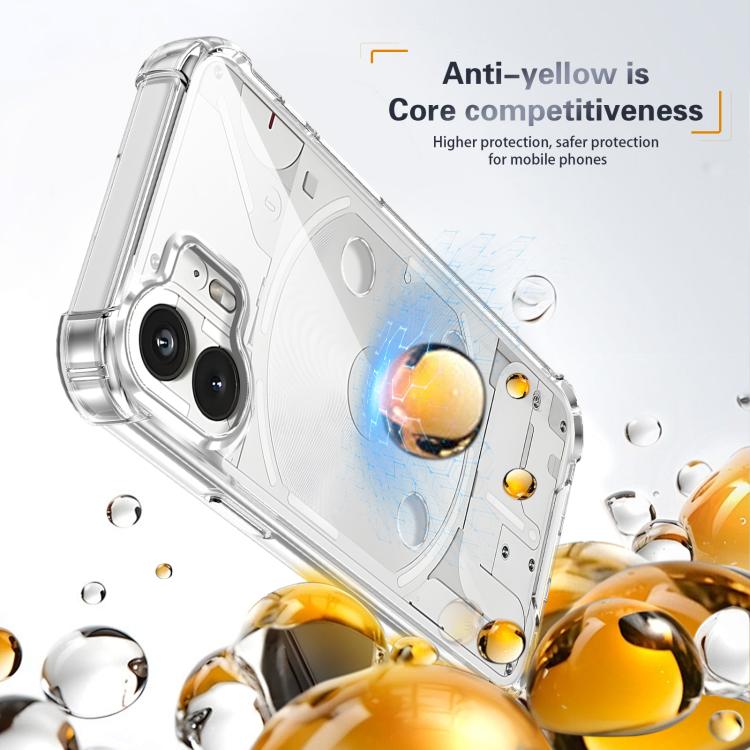For Nothing Phone 1 Four-corner Shockproof Acrylic +TPU Phone Case - Transparent