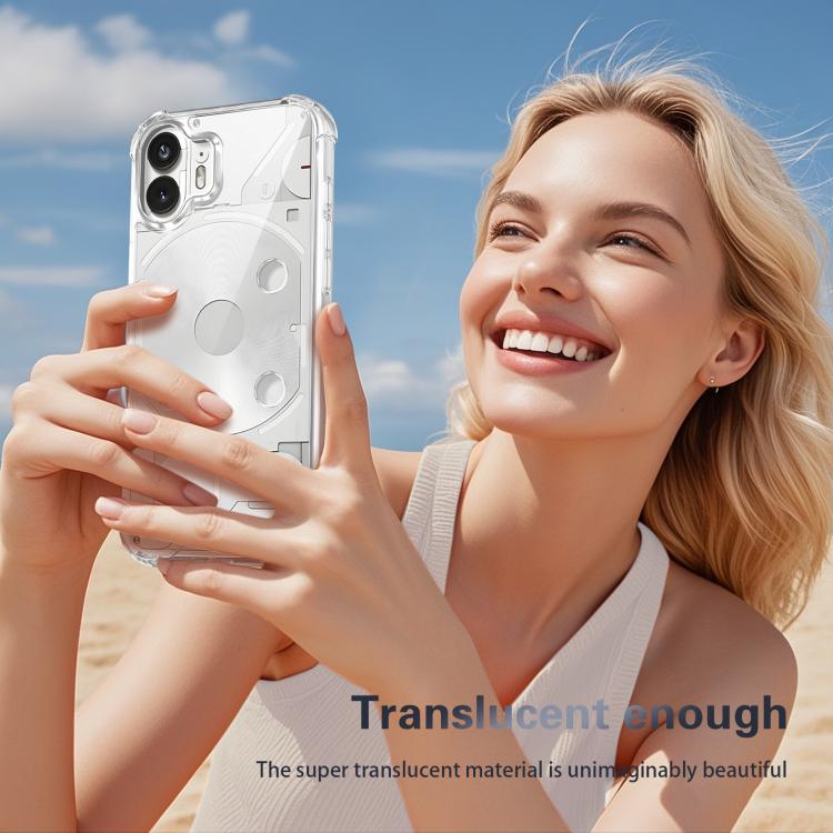 For Nothing Phone 1 Four-corner Shockproof Acrylic +TPU Phone Case - Transparent