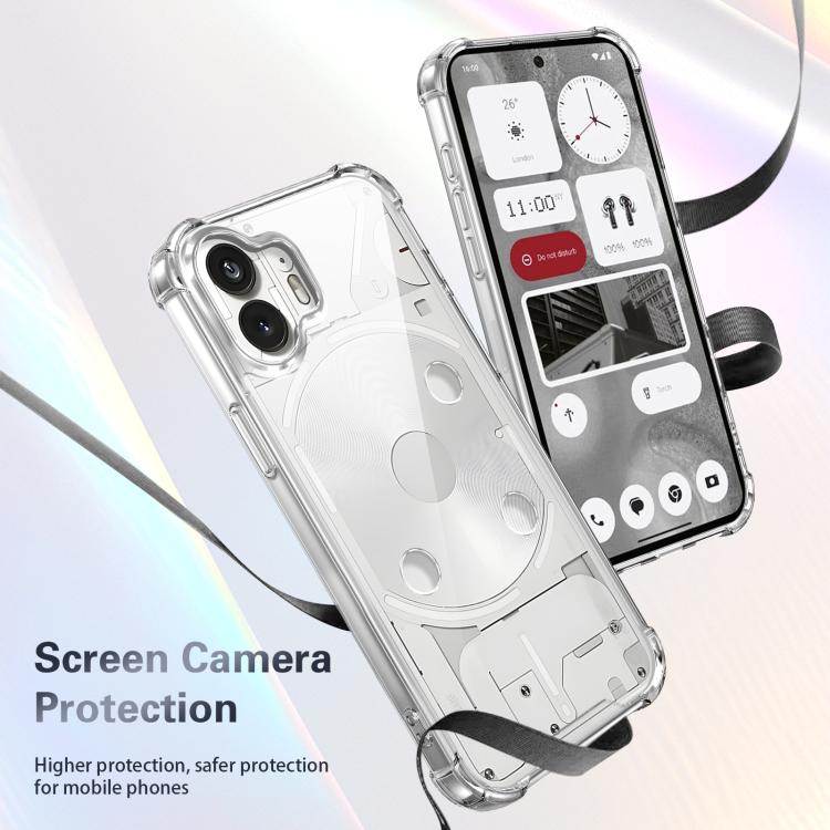 For Nothing Phone 1 Four-corner Shockproof Acrylic +TPU Phone Case - Transparent
