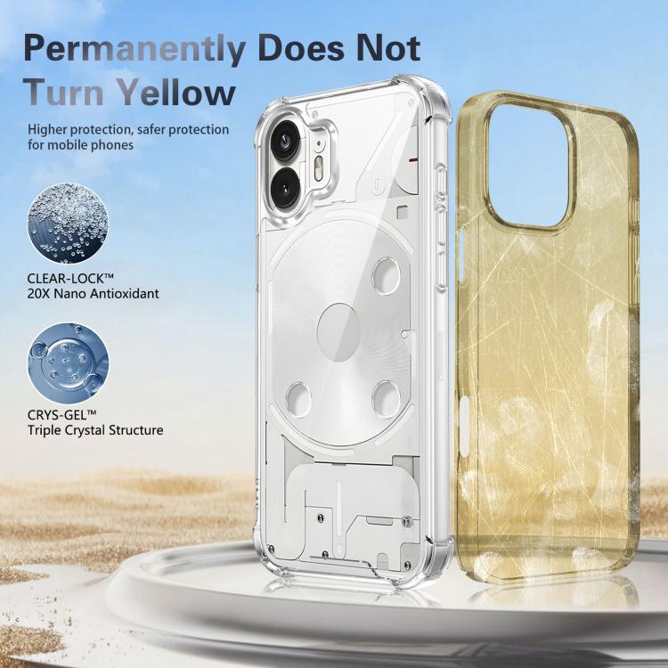 For Nothing Phone 1 Four-corner Shockproof Acrylic +TPU Phone Case - Transparent