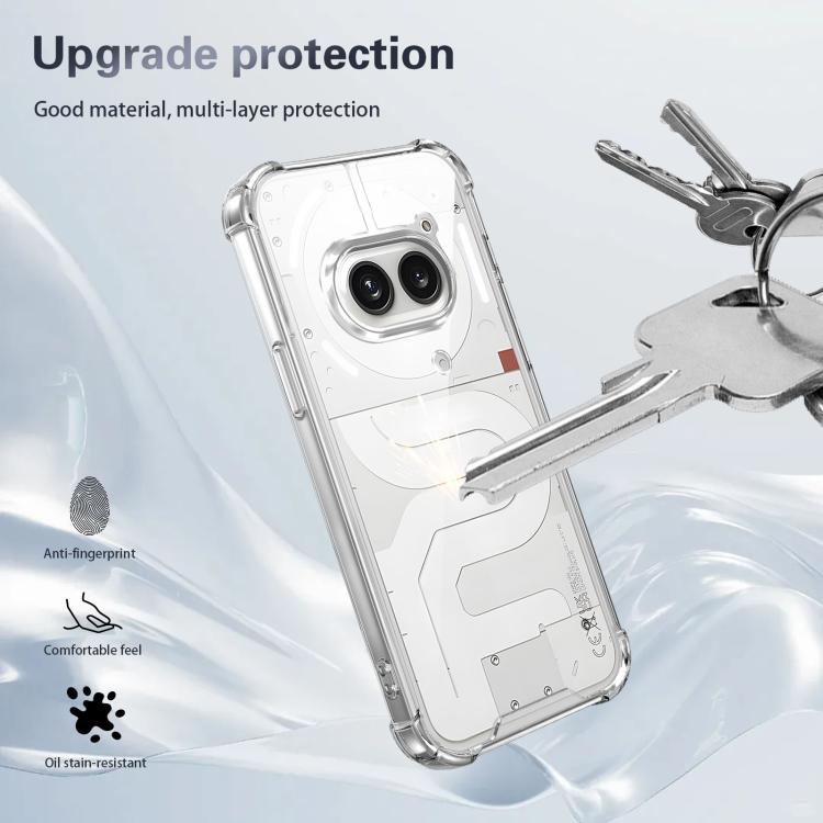 For Nothing Phone 2a Four-corner Shockproof Acrylic +TPU Phone Case - Transparent