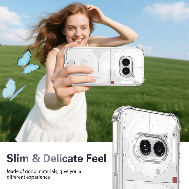 For Nothing Phone 2a Four-corner Shockproof Acrylic +TPU Phone Case - Transparent