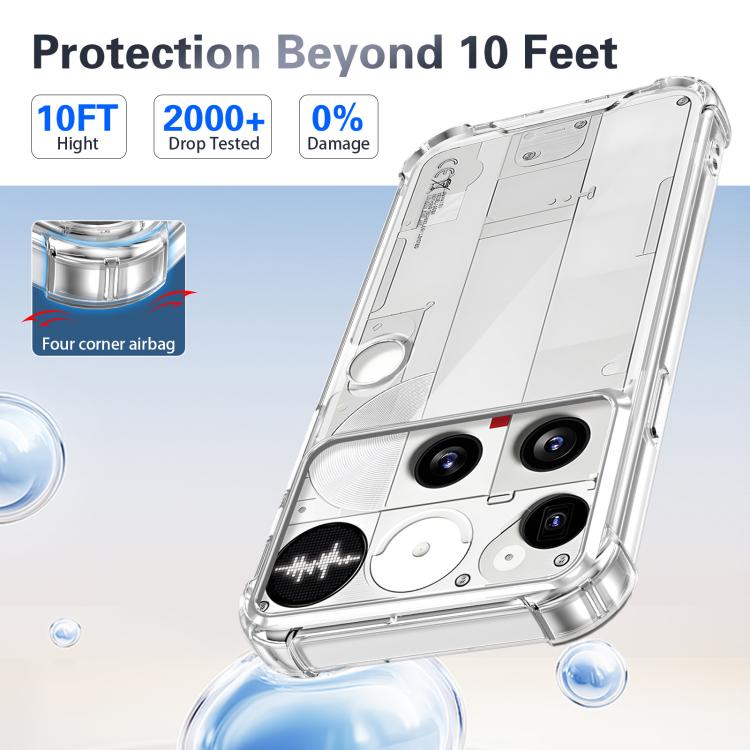 For Nothing Phone 3 Four-corner Shockproof Acrylic +TPU Phone Case - Transparent