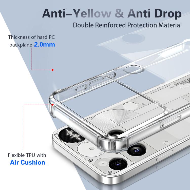 For Nothing Phone 3 Four-corner Shockproof Acrylic +TPU Phone Case - Transparent