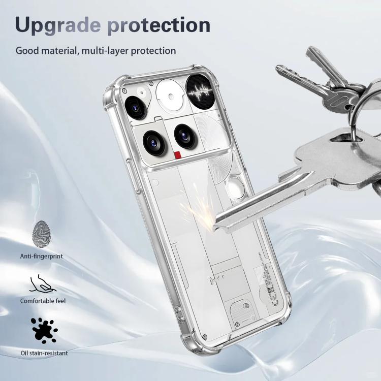 For Nothing Phone 3 Four-corner Shockproof Acrylic +TPU Phone Case - Transparent
