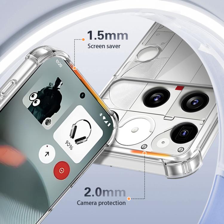 For Nothing Phone 3 Four-corner Shockproof Acrylic +TPU Phone Case - Transparent