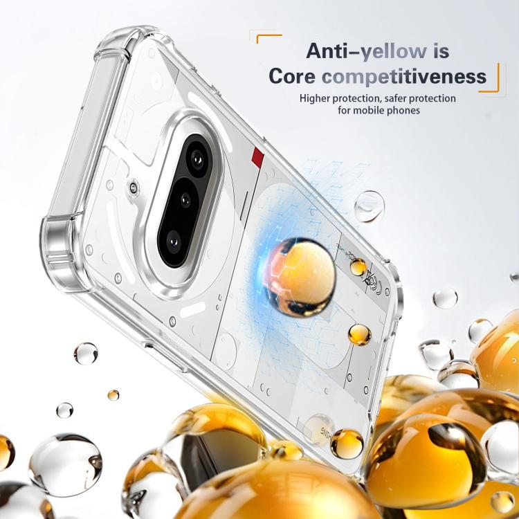 For Nothing Phone 3a Four-corner Shockproof Acrylic +TPU Phone Case - Transparent