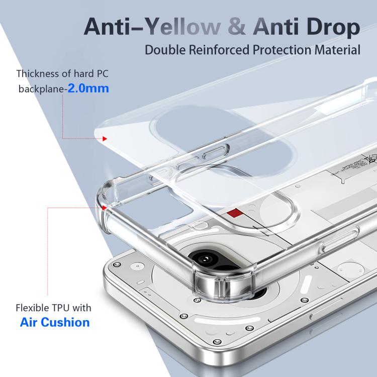 For Nothing Phone 3a Four-corner Shockproof Acrylic +TPU Phone Case - Transparent