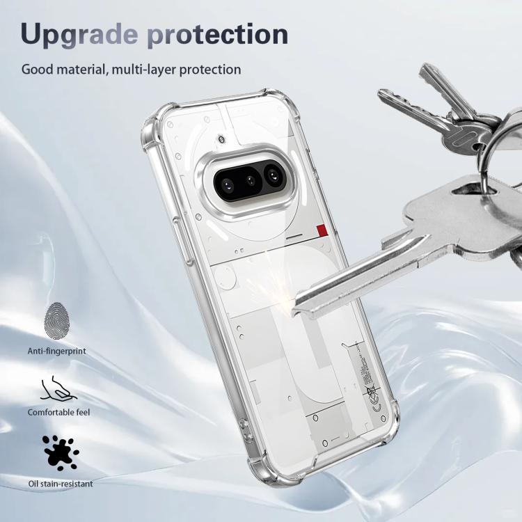 For Nothing Phone 3a Four-corner Shockproof Acrylic +TPU Phone Case - Transparent