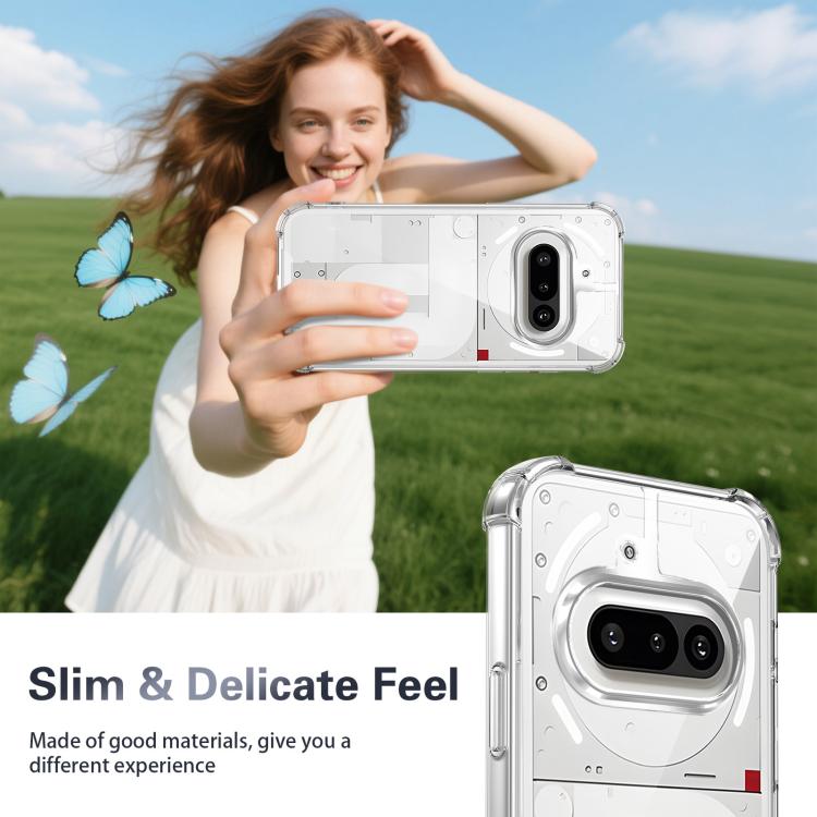 For Nothing Phone 3a Four-corner Shockproof Acrylic +TPU Phone Case - Transparent